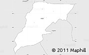 Silver Style Simple Map of Djebonoua