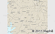 Shaded Relief Map of Bouake