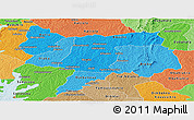 Political Shades Panoramic Map of Bouake