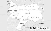 Silver Style Simple Map of Bouake