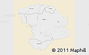 Classic Style 3D Map of Bouna, single color outside