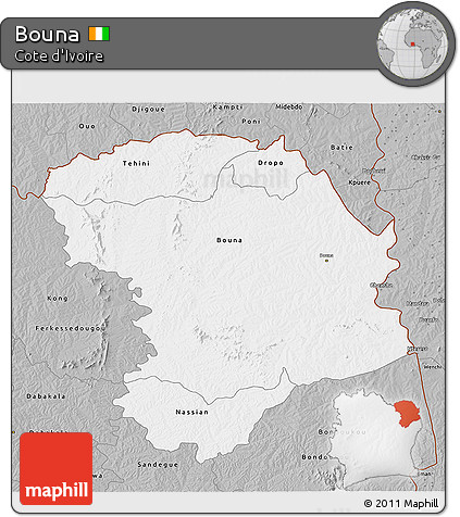 Gray 3D Map of Bouna
