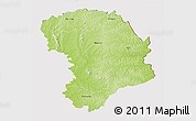 Physical 3D Map of Bouna, cropped outside