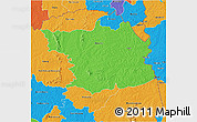 Political 3D Map of Bouna