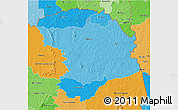 Political Shades 3D Map of Bouna