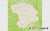 Shaded Relief 3D Map of Bouna, physical outside