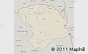 Shaded Relief 3D Map of Bouna, semi-desaturated