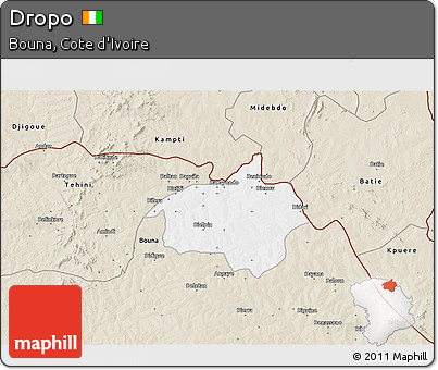 Classic Style 3D Map of Dropo