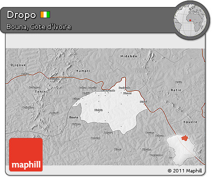 Gray 3D Map of Dropo