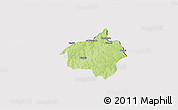 Physical 3D Map of Dropo, cropped outside