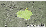 Physical 3D Map of Dropo, darken, semi-desaturated