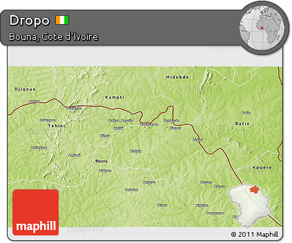 Physical 3D Map of Dropo