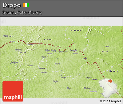 Physical 3D Map of Dropo