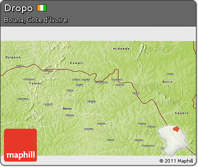 Physical 3D Map of Dropo