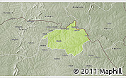 Physical 3D Map of Dropo, semi-desaturated