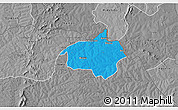 Political 3D Map of Dropo, desaturated