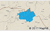 Political 3D Map of Dropo, shaded relief outside