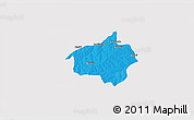 Political 3D Map of Dropo, single color outside