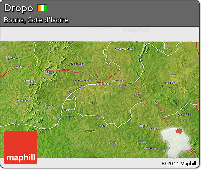 Satellite 3D Map of Dropo