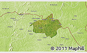 Satellite 3D Map of Dropo, physical outside
