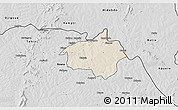 Shaded Relief 3D Map of Dropo, desaturated