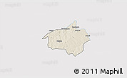 Shaded Relief 3D Map of Dropo, single color outside
