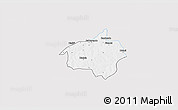 Silver Style 3D Map of Dropo, single color outside