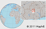 Gray Location Map of Dropo, highlighted parent region