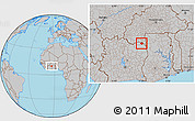 Gray Location Map of Dropo