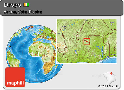 Physical Location Map of Dropo