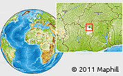 Physical Location Map of Dropo, highlighted parent region
