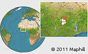 Satellite Location Map of Dropo, highlighted parent region