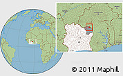 Savanna Style Location Map of Dropo, highlighted country, highlighted parent region