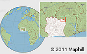 Savanna Style Location Map of Dropo, highlighted country