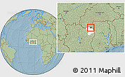 Savanna Style Location Map of Dropo, highlighted parent region, hill shading