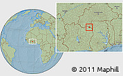 Savanna Style Location Map of Dropo, hill shading