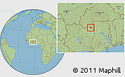 Savanna Style Location Map of Dropo