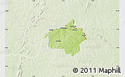 Physical Map of Dropo, lighten