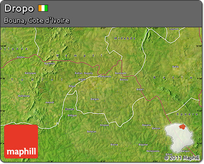 Satellite Map of Dropo
