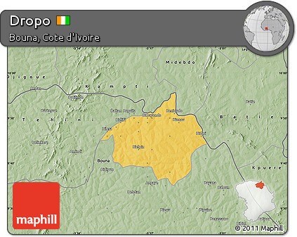 Savanna Style Map of Dropo