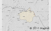 Shaded Relief Map of Dropo, desaturated