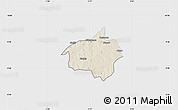 Shaded Relief Map of Dropo, single color outside