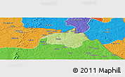 Physical Panoramic Map of Dropo, political outside