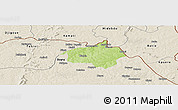 Physical Panoramic Map of Dropo, shaded relief outside