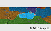 Political Panoramic Map of Dropo, darken