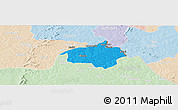 Political Panoramic Map of Dropo, lighten