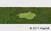 Satellite Panoramic Map of Dropo, darken