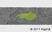 Satellite Panoramic Map of Dropo, desaturated