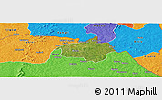 Satellite Panoramic Map of Dropo, political outside