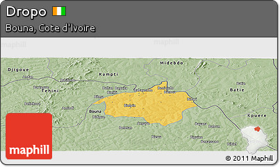 Savanna Style Panoramic Map of Dropo